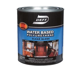 Deft Gloss Clear Water-Based Waterborne Wood Finish 1 qt