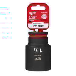 Milwaukee Shockwave 1-1/2 in. X 1/2 in. drive SAE 6 Point Deep Impact Socket 1 pc