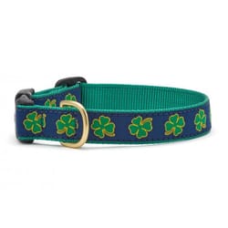 Up Country Multicolored Shamrock Nylon Dog Collar Large