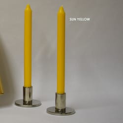 Kiri Tapers Sun Yellow Unscented Scent Taper Candle