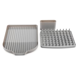 Core Kitchen 17.7 in. L X 12.6 in. W Gray Plastic Dish Rack