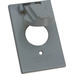 Sigma Engineered Solutions Rectangle Metal 1 gang 4.57 in. H X 2.83 in. W 15/20 Amp Receptacle Cover