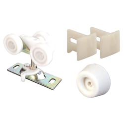 Prime-Line 0.88 in. D X 3 in. L Mill White Steel Hardware Kit 1 pk