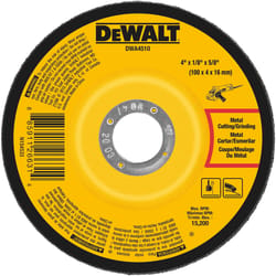 DeWalt 4 in. D X 5/8 in. Metal Grinding Wheel