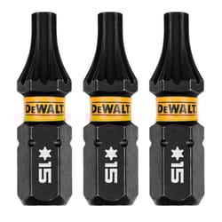 DeWalt FlexTorq Torx T15 X 1 in. L Impact Driver Bit Set Steel 3 pc