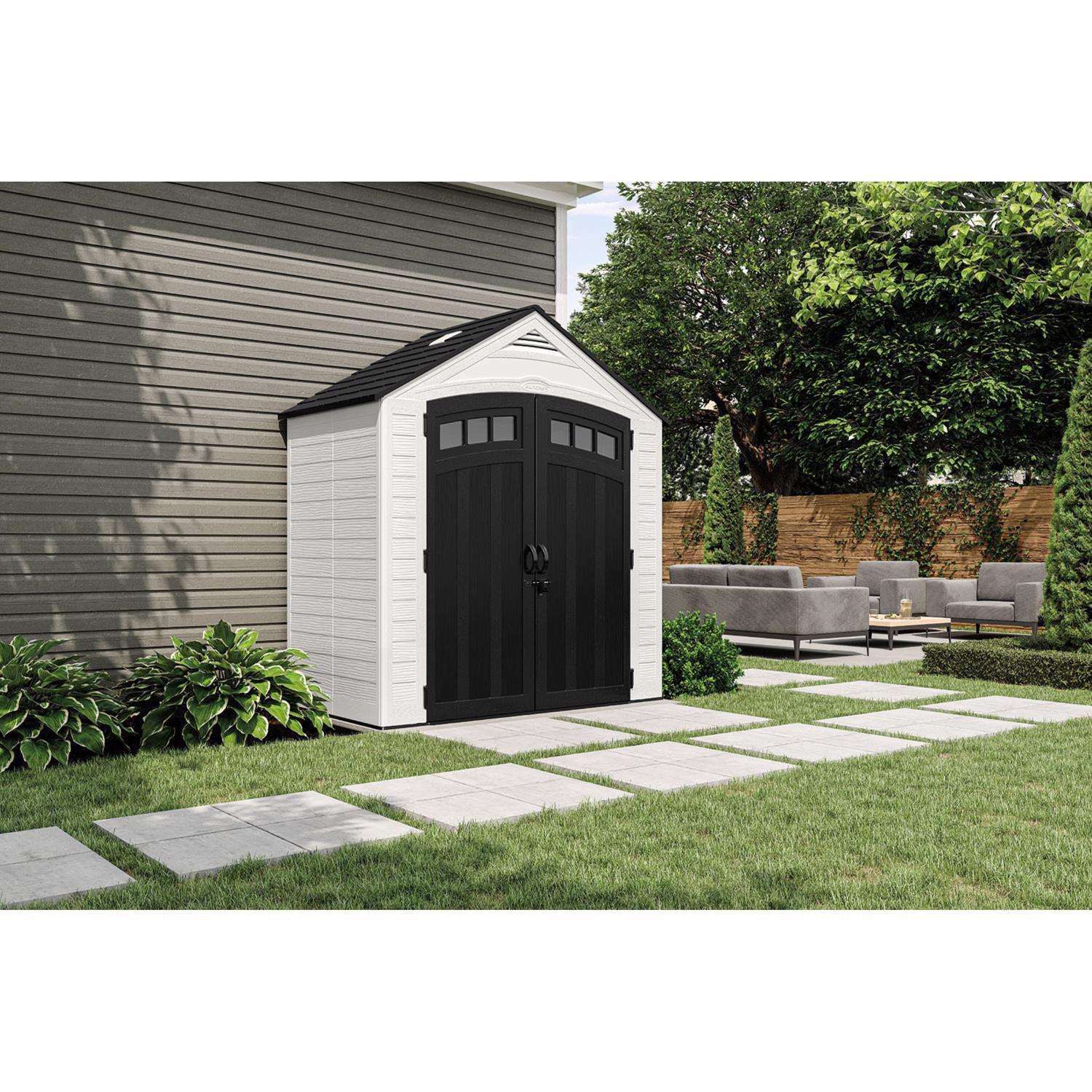 Suncast X Resin Standard Modern Storage Shed With Floor Kit, 53 OFF