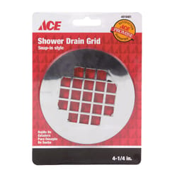 Ace 4-1/4 in. Chrome Plastic Shower Drain Strainer