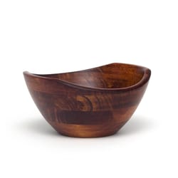 Lipper International Natural Rubberwood Contemporary Wavy Rim Bowl 6.125 in. D 1 pc