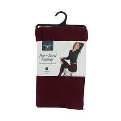 Britt's Knits Women's Fleece Lined Leggings L/XL Burgundy