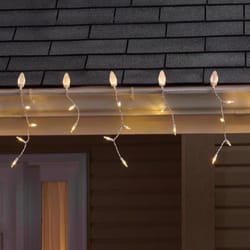 Celebrations Platinum LED C9 Warm White 70 ct Icicle Christmas Lights 9 ft.