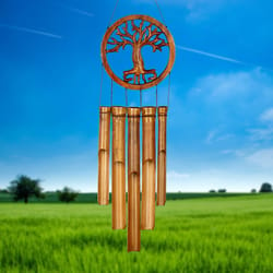 Woodstock Chimes Brown Bamboo 26 in. Tree of Life Wind Chime