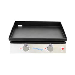 Flame King 2 Burner Natural Gas/Propane Outdoor Griddle Black
