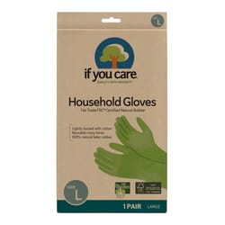 If You Care Green Rubber Large Latex Household Gloves