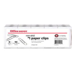 Office Depot Non-Skid #1 Silver Paper Clips 100 pk