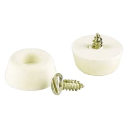 Shepherd Hardware Rubber Bumper Pads White Round 4 pk