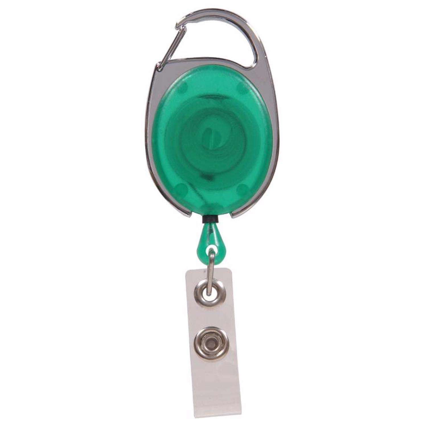 Self Retractable ID Badge Holder Key Reel, Heavy Duty Metal Body, 30 Inches  D