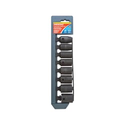 Crescent 1/2 in. X 1/2 in. drive Metric 6 Point Impact Socket Set 8 pc