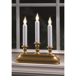 Xodus Innovations LED Antique Brass Flameless Flickering Candle 10 in.