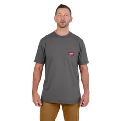 Milwaukee Gridiron M Short Sleeve Men's Round Neck Gray Tee Shirt