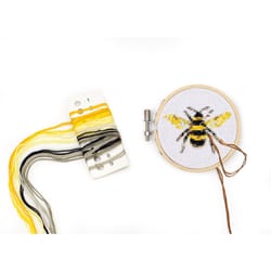 Kikkerland Bee Embroidery Kit Cotton/Polyerster Fabric 1 pk
