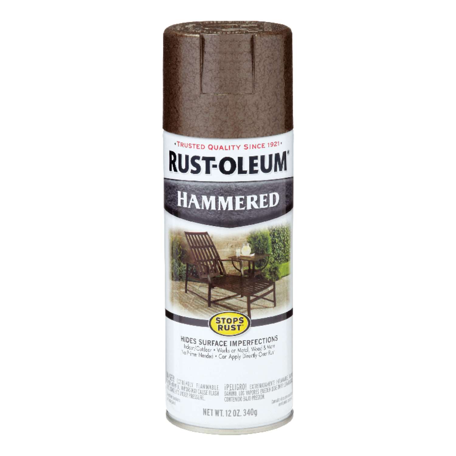 RustOleum Stops Rust Hammered Brown Spray Paint 12 oz Ace Hardware