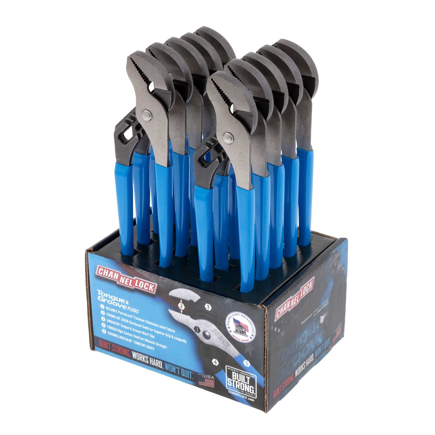 Channellock 10 in. Carbon Steel Tongue and Groove Pliers 1 pk Ace