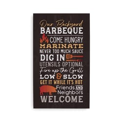 P Graham Dunn Multicolored Wood 24 in. H Theme: Our Backyard Barbecue Porch Sign