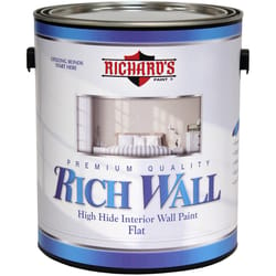 Richard's Paint Rich Wall Flat White White Base Wall Paint Interior 1 gal