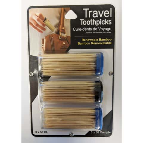 Wood Pocket Travel Toothpick Holder - Pocket Wood - with Wrapped