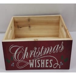 Open Road Brands Red Christmas Wishes Crate