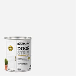 Rust-Oleum Stops Rust Satin White Door Paint Exterior and Interior 1 qt