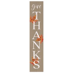 P Graham Dunn Multicolored Wood 36 in. H X 7 in. L X 0.75 in. W Give Thanks Porch Sign