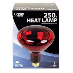 Feit 250 W BR40 Heat Lamp Incandescent Bulb E26 (Medium) Red 1 pk