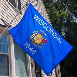 Valley Forge Wisconsin State Flag 36 in. H X 60 in. W