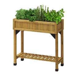 VegTrug 31.5 in. H X 30.7 in. W X 12.3 in. D Wood Herb Garden Planter Natural