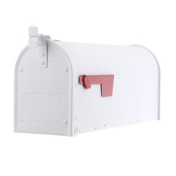 Gibraltar Mailboxes Admiral Classic Aluminum Post Mount White Mailbox