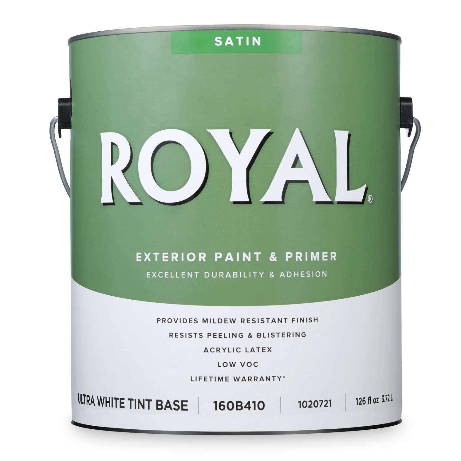 Royal Satin Ultra White Base Acrylic Latex Paint + Primer Outdoor 1 gal