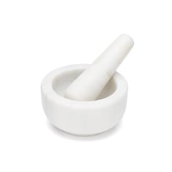 Fox Run White Marble Mortar and Pestle