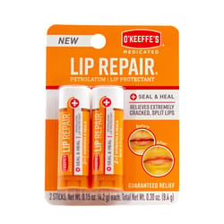 O'Keeffe's Unscented Scent Lip Balm 0.3 oz 2 pk