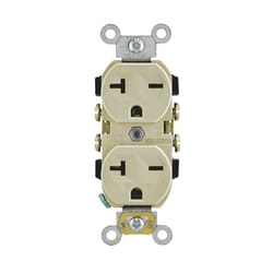 Leviton 20 amps 250 V Duplex Ivory Outlet 6-20R 1 pk