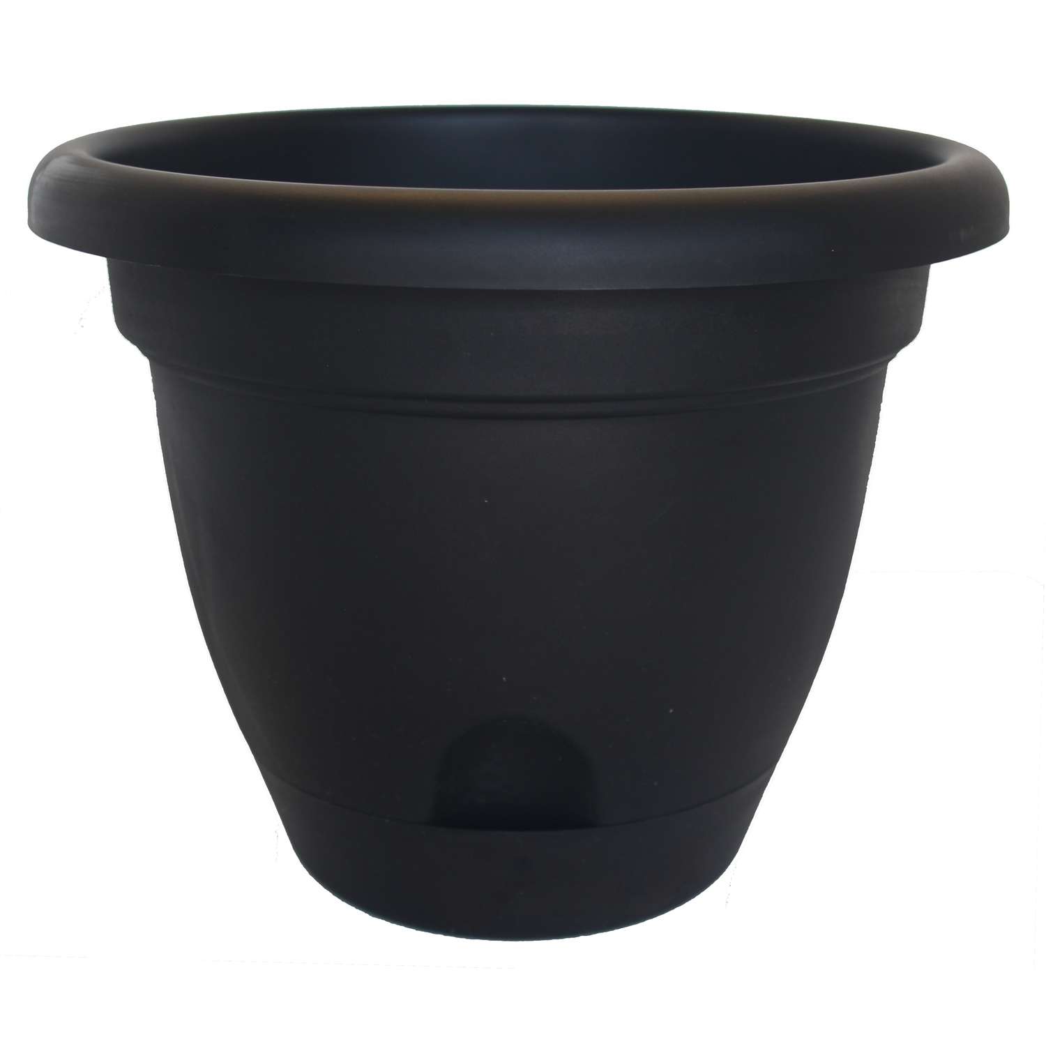 Bloem Lucca 10.75 in. H X 13.25 in. W X 12 in. D Plastic Planter Black -  Ace Hardware