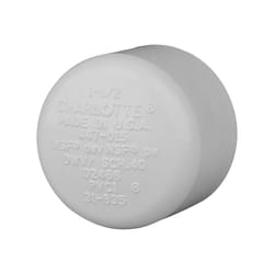 Charlotte Pipe Schedule 40 1-1/2 in. Slip PVC Cap 1 pk