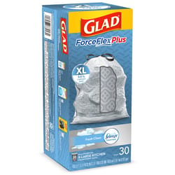 Glad ForceFlex Plus 20 gal Fresh Trash Bags Drawstring 30 pk