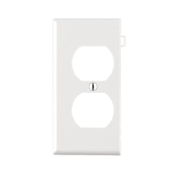 Leviton White 1 gang Thermoplastic Nylon Duplex Sectional End Wall Plate 1 pk