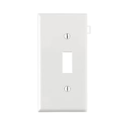 Leviton White 1 gang Thermoplastic Nylon Toggle Sectional End Wall Plate 1 pk