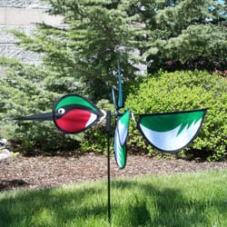 In The Breeze Multicolored Nylon 23 in. H X 12 in. L X 20 in. W Hummingbird Garden Stake Spinner