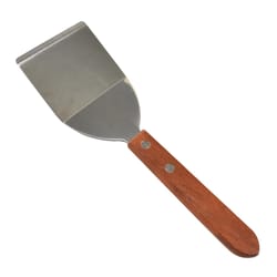 R&M International Brown/Silver Stainless Steel/Wood Spatula