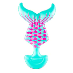 BigMouth Blue/Pink PVC/Vinyl Inflatable Mermaid Tail Saddle Seat Pool Float