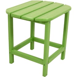 Hanover All-Weather Green Square Wood Side Table