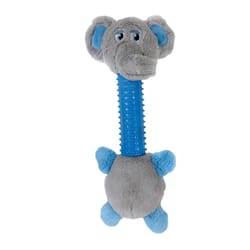 Boss Pet Pet Park Blvd Blue/Gray Sillies Elephant Dog Toy 1 pk